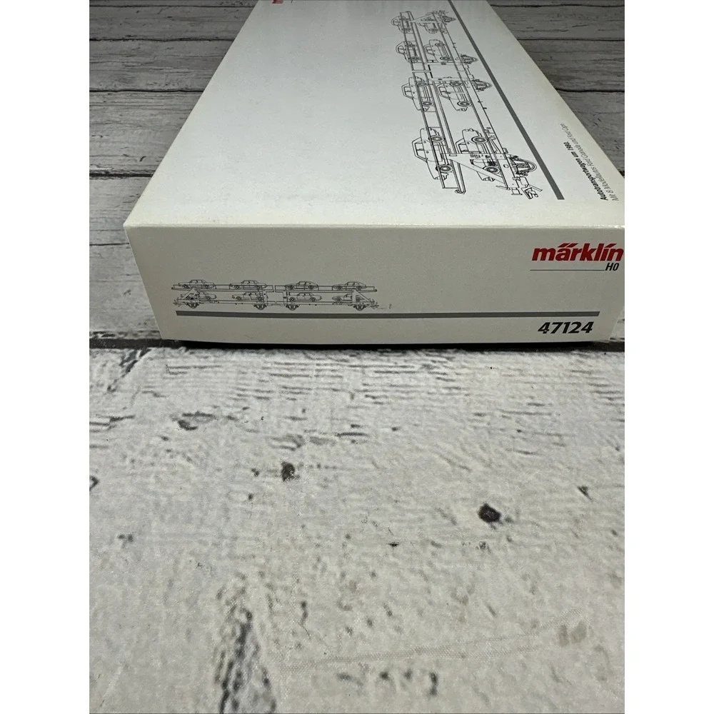 Märklin 47124 HO DB AURO TRANSPORT CAR W/8 FORD CARS DOUBLE DECK ERA IV